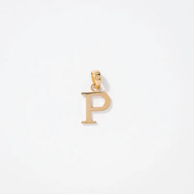 "P" Initial Pendant in 10K Yellow Gold
