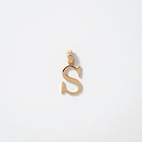 "S" Initial Pendant in 10K Yellow Gold
