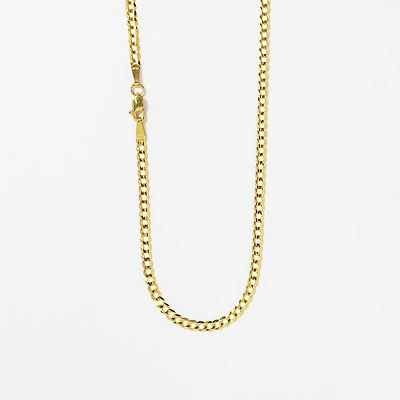 2.6mm Curb Chain in 10K Yellow Gold (24")