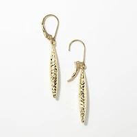 Diamond Cut Drop Earrings in 10K Yellow Gold