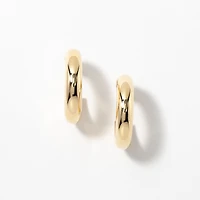 4x18mm Hoop Stud Earrings in 10K Yellow Gold
