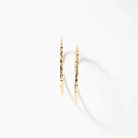 Diamond Cut Hoop Earrings in 10K Yellow Gold