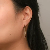 Diamond Cut Hoop Earrings in 10K Yellow Gold