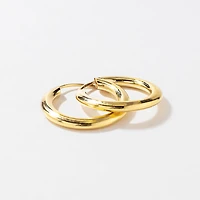 2x15mm Sleeper Earrings in 10K Yellow Gold