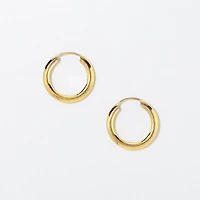2x15mm Sleeper Earrings in 10K Yellow Gold