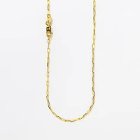 10K Yellow Gold Paper Clip Chain (18”)