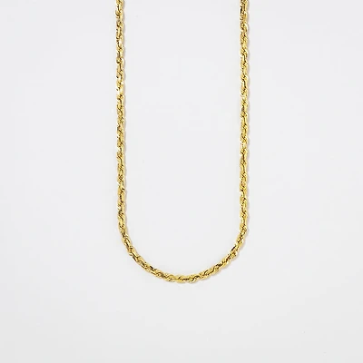 2mm Diamond Cut Rope Chain in 10K Yellow Gold (20")