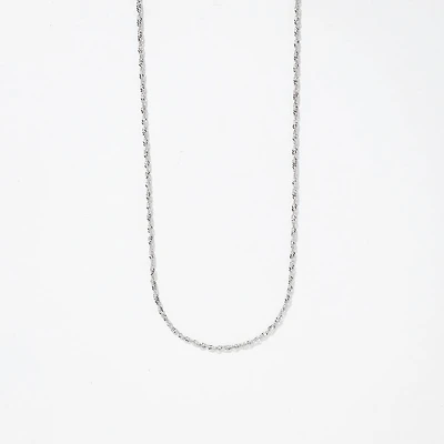 10K White Gold 1.00mm Singapore Chain (18")