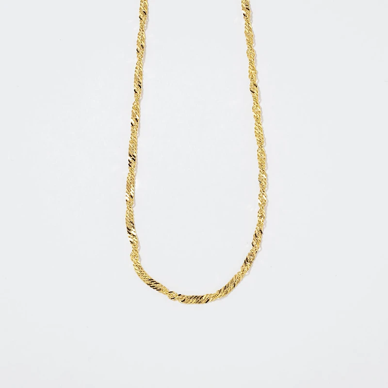 10K Yellow Gold 1.7mm Singapore Chain (16")