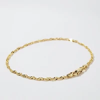 1.7mm 10K Yellow Gold Singapore Bracelet