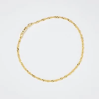 1.7mm 10K Yellow Gold Singapore Bracelet