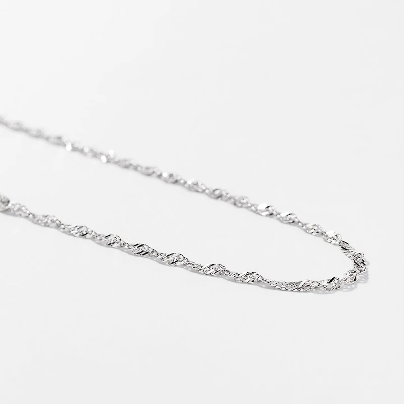 10K White Gold 1.7mm Singapore Chain (18")