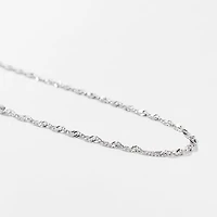 10K White Gold 1.7mm Singapore Chain (18")