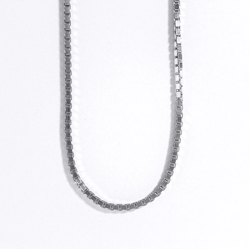 2.0mm Silver Box Chain (24")