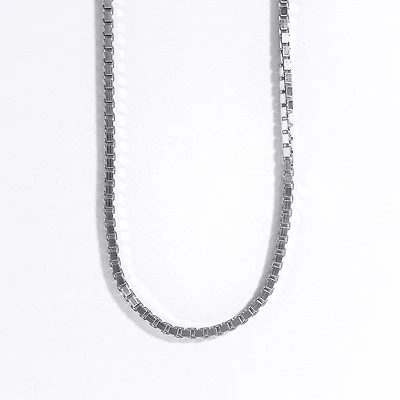 2.0mm Silver Box Chain (24")