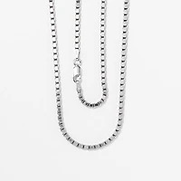 2.3mm Silver Box Chain (22")