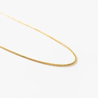 1.00mm 10K Yellow Gold Diamond Cut Wheat Chain (18")