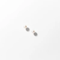 5-5.5mm Cultured Pearl Stud Earrings in 14K White Gold
