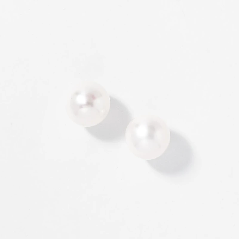 8.5-9mm Pearl Stud Earrings in 14K White Gold