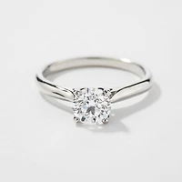 Diamond Solitaire Engagement Ring 19K White Gold (0.70 ct tw)