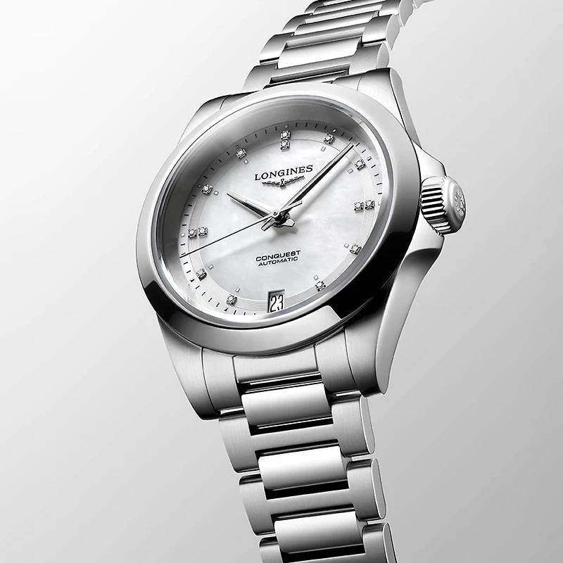 Longines Conquest Automatic Mother of Pearl Dial 34mm | L3.430.4.87.6