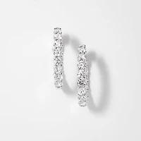 Lab Grown Diamond Hoop Earrings in 14K White Gold (5.00 ct tw)