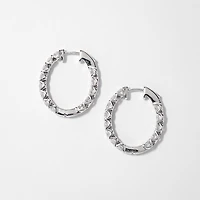 Lab Grown Diamond Hoop Earrings in 14K White Gold (5.00 ct tw)