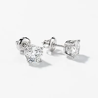 Lab Grown Diamond Stud Earrings in 14K White Gold (1.50 ct tw)