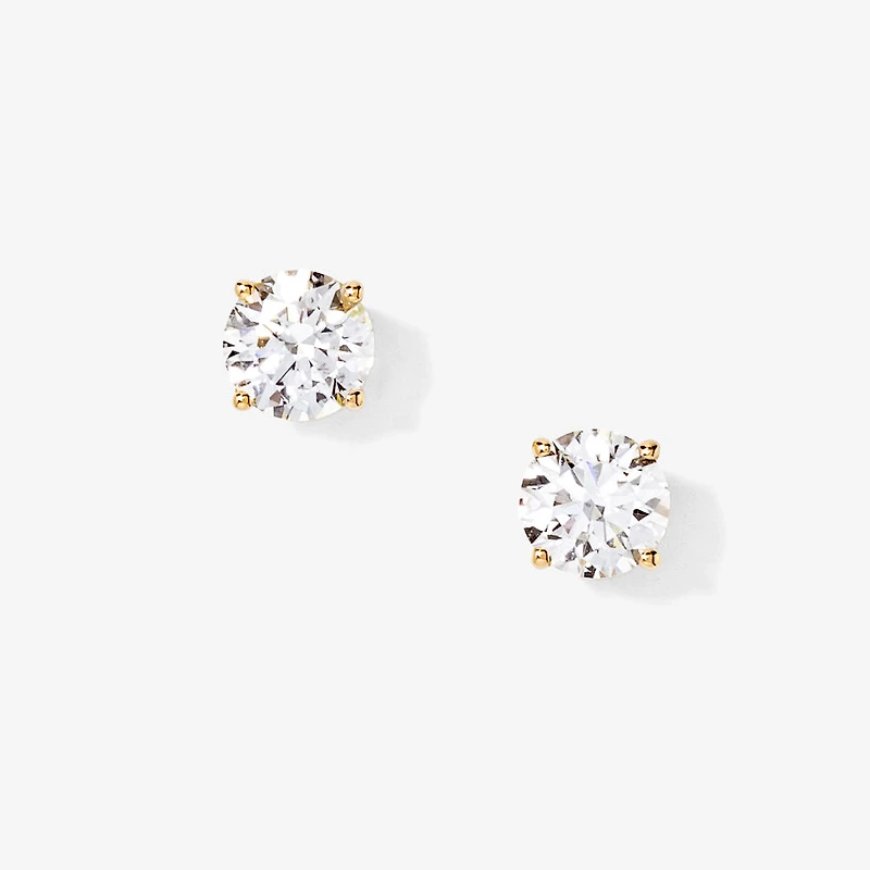 Lab Grown Diamond Stud Earrings in 14K Yellow Gold (1.50 ct tw)