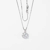 Lab Grown Diamond Necklace in 14K White Gold (1.34 ct tw)