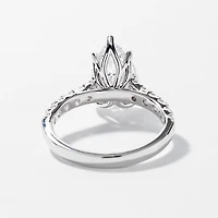 Lab Grown Pear Cut Diamond Engagement Ring in 14K White Gold (3.50 ct