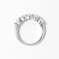 Five Stone Lab Grown Diamond Anniversary Ring 14K White Gold (2.00c