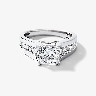 Lab Grown Princess Cut Diamond Engagement Ring (2.60 ct tw)