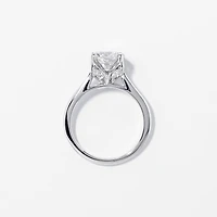 Lab Grown Round Cut Diamond Engagement Ring 14K White Gold (2.48 ct