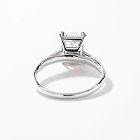 Lab Grown Emerald Cut Diamond Engagement Ring 14K White Gold
