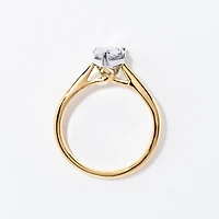 Lab Grown Pear Cut Diamond Engagement Ring 14K Yellow Gold (1.50 ct