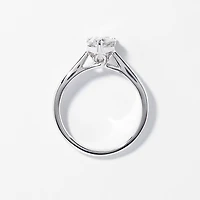Pear Cut Lab Grown Diamond Engagement Ring 14K White Gold (1.50 ct
