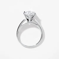 Lab Grown Pear Cut Diamond Engagement Ring 14K White Gold ( ct