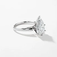 Lab Grown Pear Cut Diamond Engagement Ring 14K White Gold ( ct