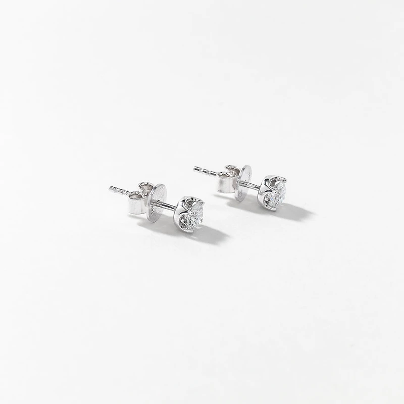 Lab Grown Diamond Stud Earrings in 14K White Gold (0.30 ct tw)