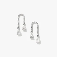 Lab Grown Diamond Earrings in 14K White Gold (1.00 ct tw)