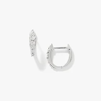 Diamond Hoop Earrings in 10K White Gold (0.20 ct tw)