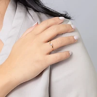 Solitaire Diamond Ring 10K Yellow Gold (0.15ct tw)