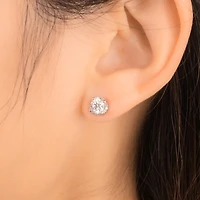 Lab Grown Diamond Stud Earrings in 14K White Gold (1.20 ct tw)