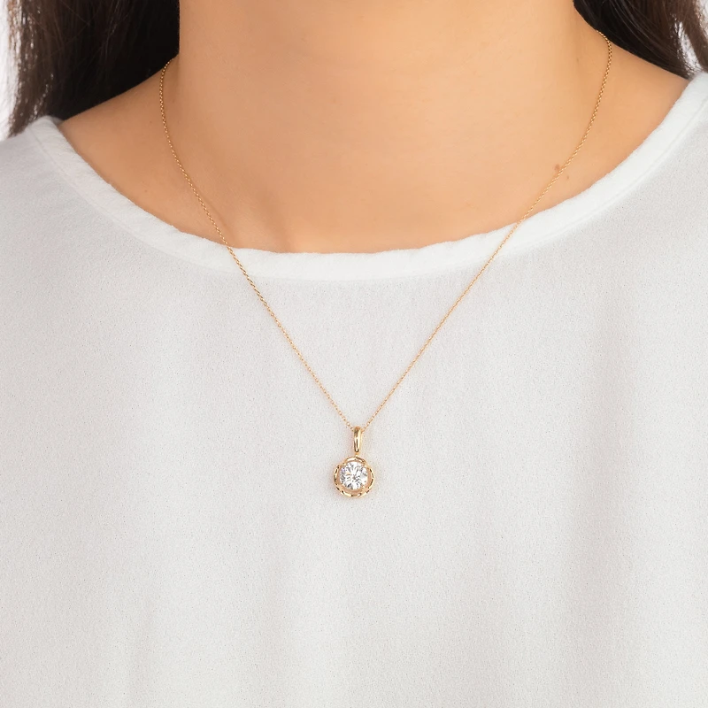 Lab Grown Diamond Necklace in 10K Yellow Gold (1.00 ct tw)