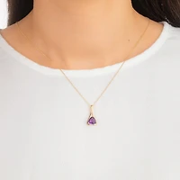 Amethyst Necklace in 10K White Gold