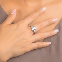 Three Stone Oval Lab Grown Diamond Engagement Ring (3.00 ct tw)