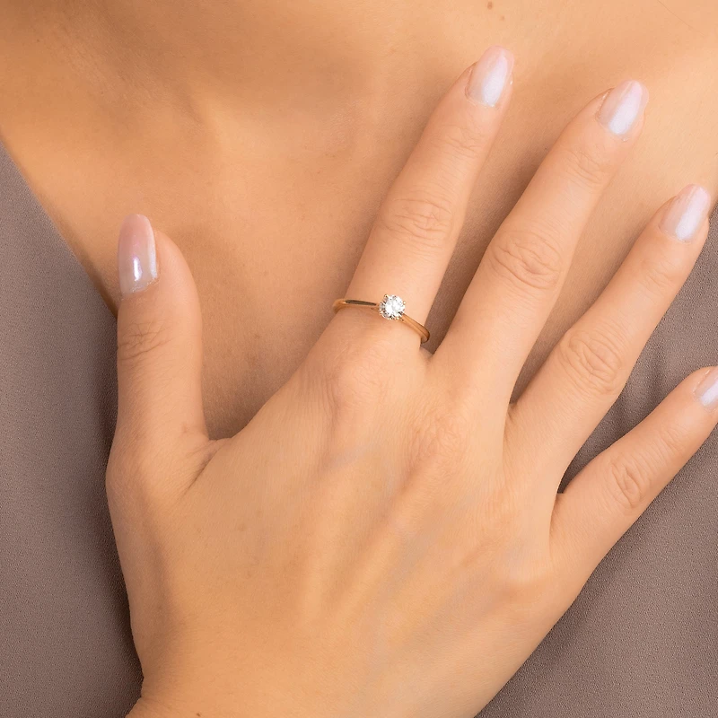 Diamond Engagement Ring 10K Yellow Gold (0.51 ct tw)