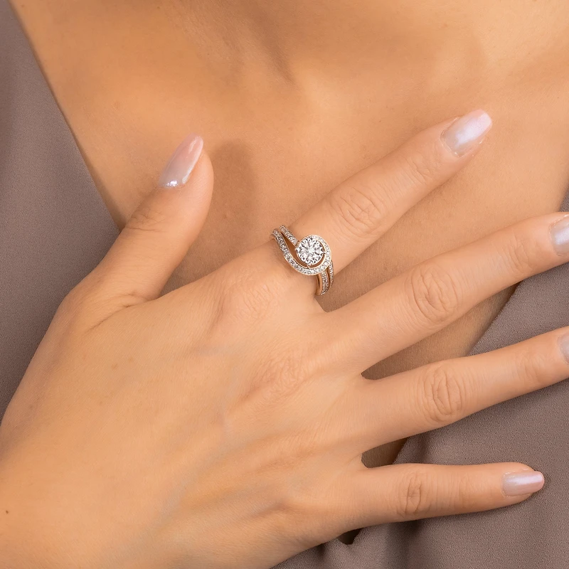 Diamond Cluster Dinner Ring 10K Yellow Gold (0.50 ct tw)