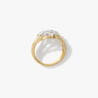 Diamond Dinner Ring in 10K Yellow and White Gold (0.53 ct tw)